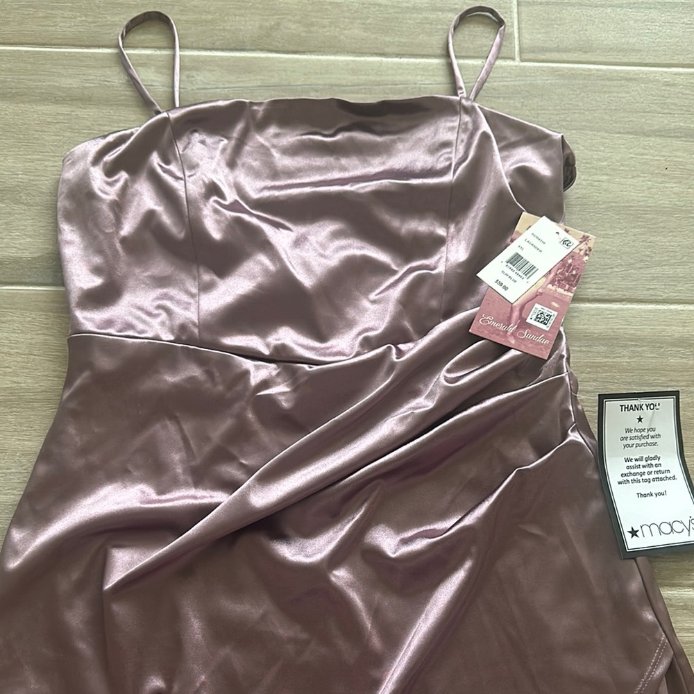 Elegant Satin Spaghetti Strap Dress new